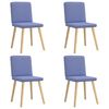 vidaXL Sedie da Pranzo 4 pz Blu Jeans in Tessuto