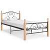 vidaXL Giroletto Nero in Metallo 90x200 cm