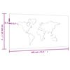 vidaXL Decorazione Muro Giardino 105x55 cm Mappa Mondo Acciaio Corten