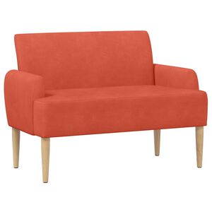 vidaXL Loveseat con bottoni imbottiti Rosso Arancio 116 x 67 x 81 cm