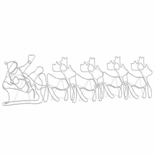 vidaXL Decorazioni Natalizie con 1224 LED Multicolore 69 x 79 cm PVC