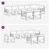 vidaXL Set di divani da esterno 8 pcs Grigio Naturale e Chiaro