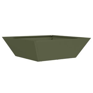 vidaXL Vaso da giardino Verde oliva 50 x 50 x 15 cm