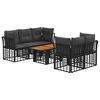vidaXL Set Divano da Giardino 6 pz Nero e Grigio scuro