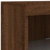 vidaXL Credenza con Luci LED Rovere Marrone 41x37x100 cm