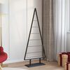 vidaXL Albero di Natale in metallo con supporto Nero 150 cm Acciaio