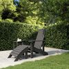vidaXL Sedia da Giardino Adirondack con Poggiapiedi Antracite in HDPE