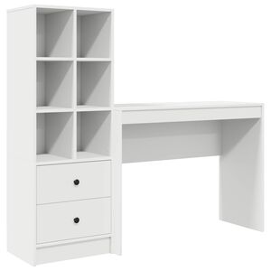 vidaXL Scrivania Bianco 145,5 x 40 x 127 cm 2 pz
