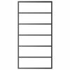 vidaXL Porta Scorrevole in Vetro ESG e Alluminio 102x205 cm Nera