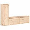 vidaXL Mobili Porta TV 3 pz in Legno Massello di Pino