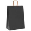 vidaXL Sacchetti di Carta 250 pz con Manici Neri 32x17x44 cm