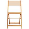 vidaXL Set da Bistrot 3pz Beige in Tessuto e Legno Massello
