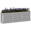 vidaXL Fioriera Grigio chiaro 160 x 40 x 75 cm Acciaio
