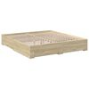 vidaXL Giroletto Cassetti Rovere Sonoma 200x200 cm Legno Multistrato