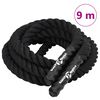 vidaXL Corda da Battaglia Nera 9 m 6,8 kg Poliestere