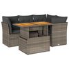 vidaXL Set Divano da Giardino 5 pz con Cuscini Grigio in Polyrattan