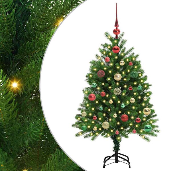 vidaXL Albero di Natale con 150 LED con supporto Verde 120 cm PE