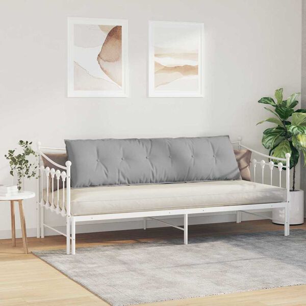 vidaXL Cuscino per Schiena Grigio Nuvola 180 x 19 x 50 cm Tessuto