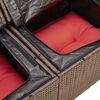 vidaXL Set Divani Giardino 8 pz con Cuscini Marrone Polyrattan Acacia