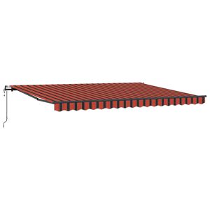 vidaXL Tenda retrattile arancione e marrone 450 &times; 300 cm