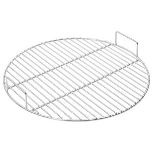 vidaXL Griglia con Maniglie Rotonda &Oslash;44,5 cm in Acciaio Inox 304