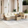 vidaXL Set Divano da Giardino 8 pz con Cuscini Beige in Polyrattan