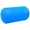 vidaXL Rotolo da Ginnastica Gonfiabile con Pompa 120x90 cm in PVC Blu