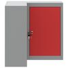 vidaXL Mobile per attrezzi con blocco Rosso e Grigio 55 x 55 x 55 cm
