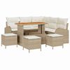 vidaXL Set Divano da Giardino 9 pz 8-Numero di posti Beige e Crema