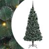 vidaXL Albero di Natale artificiale pre-illuminato con set di palle
