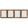 vidaXL Cancello per cani con supporti 4 pcs Rovere Fumo 80 x 100 cm