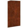 vidaXL Fioriere da Giardino 2 pz Triangolari 40x40x75cm Acciaio Corten
