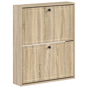vidaXL Mobiletto per Scarpe da Muro EDE 71 x 17 x 86 cm Rovere Sonoma