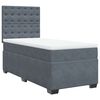 vidaXL Giroletto a Molle con Materasso Grigio Scuro 80x200 cm Velluto