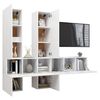 vidaXL Set Mobili Porta TV 7 pz Bianco in Legno Multistrato