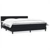 vidaXL Giroletto a Molle con Materasso Nero 200x210 cm in Velluto