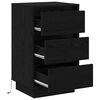 vidaXL Armadio da Notte con cassetto Rovere Nero 39 x 34,5 x 65 cm