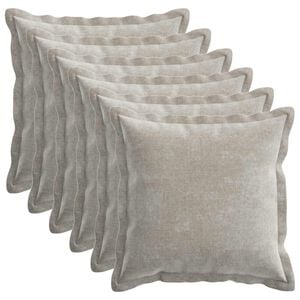 vidaXL Federa 6 pz HOUTEN Grigio Chiaro 30 x 30 cm Tessuto Chenille