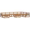 vidaXL Set di divani da esterno 9 pcs Naturale