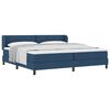 vidaXL Letto a molle con materasso Blu 200 x 200 cm Tessuto