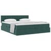 vidaXL Letto con Contenitore con materasso Verde Scuro 90 x 200 cm