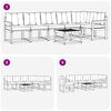 vidaXL Set di divani da esterno 7 pcs Grigio Naturale e Chiaro