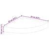 vidaXL Scaffale Angolare a Parete Grigio Lucido 25x25x3,8 cm in MDF