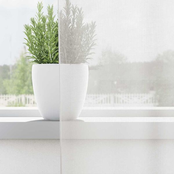 vidaXL Tende in Voile con Tasche per Aste 2 pz Bianco