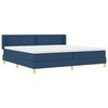 vidaXL Letto a molle con materasso Blu 200 x 200 cm Poliestere