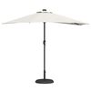 vidaXL Parasol da giardino metà Sabbia 294 x 150 x 224 cm Tessuto