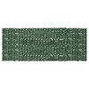 vidaXL Paravento da Balcone con Foglie Verde Scuro 400x150 cm