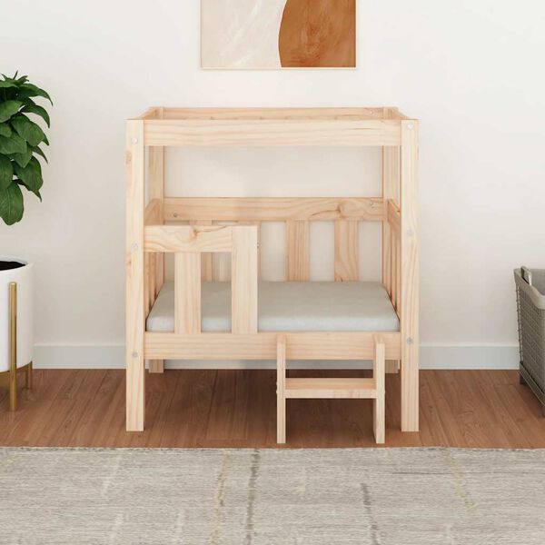 vidaXL Cuccia per Cani 65,5x50,5x70 cm in Legno Massello di Pino