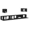 vidaXL Set mobile TV 7 pcs Rovere Nero 100 x 30 x 30 cm