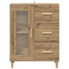vidaXL Credenza Rovere artigianale 69,5 x 34 x 90 cm Legno multistrato